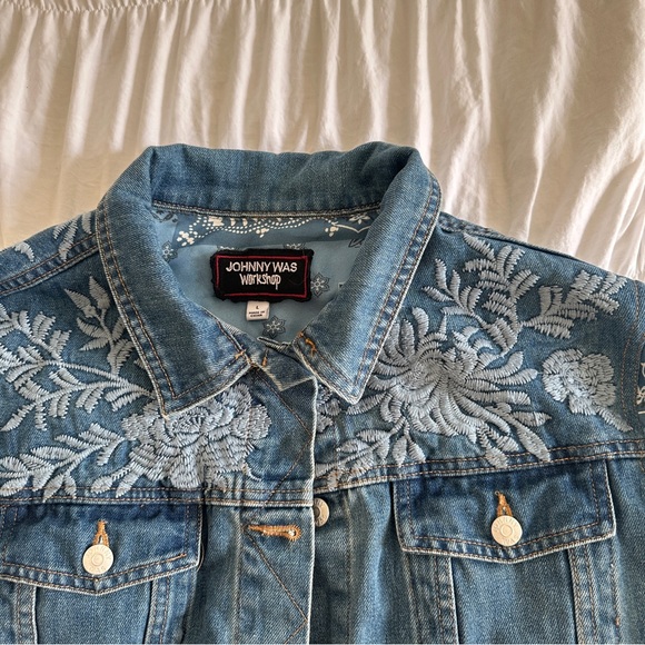 Johnny Was Workshop Blue Jean Denim Paisley Jacket - Picture 6 of 8